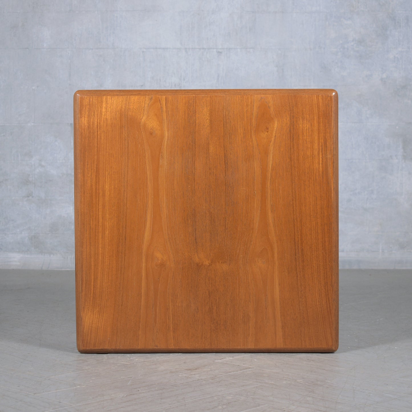 Vintage 1960s Teak Wood Waterfall Side Table - Fully Restored and Sleek Design