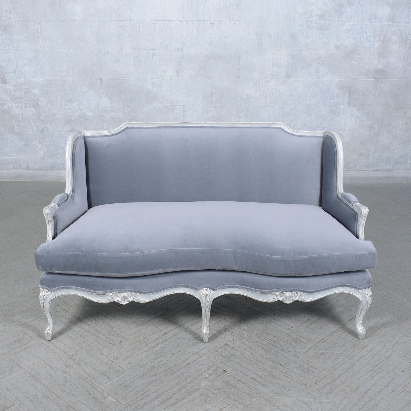 Revived French Louis XV Style Loveseat: A Fusion of Elegance & Comfort
