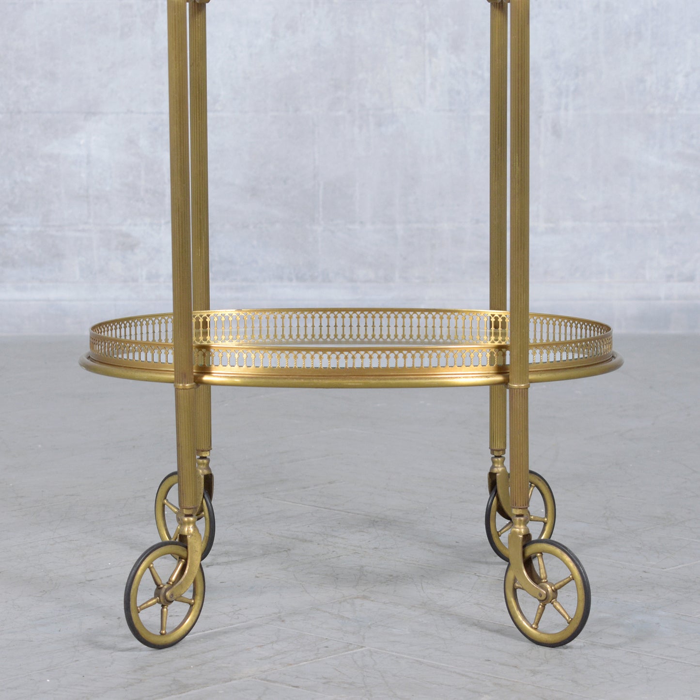 1960s Mid-Century Brass Bar Cart: Vintage Elegance on Wheels