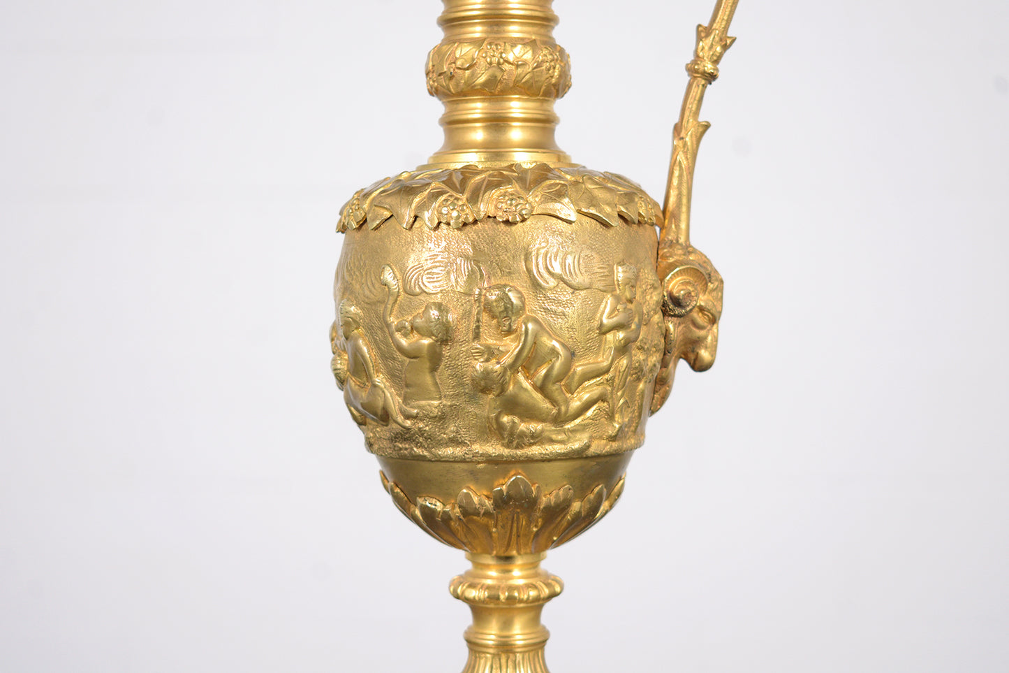 French Antique Brass Gold Plated Urn