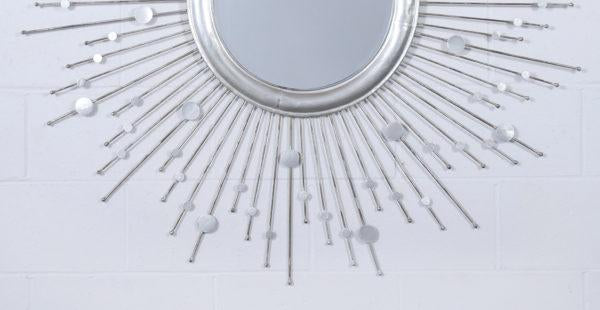Mid-Century Modern Sunburst Wall Mirror