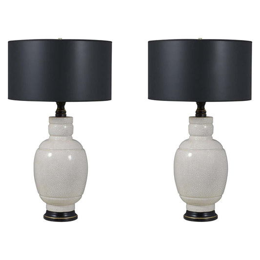 1960s Vintage Ceramic Table Lamps: Restored Elegance for Sophisticated Decor