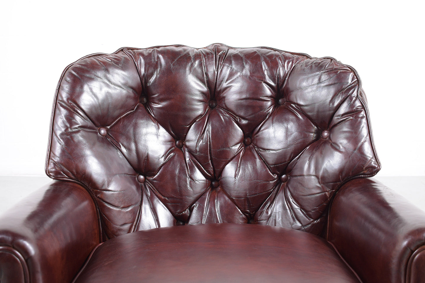 Antique Leather Chesterfield Armchair