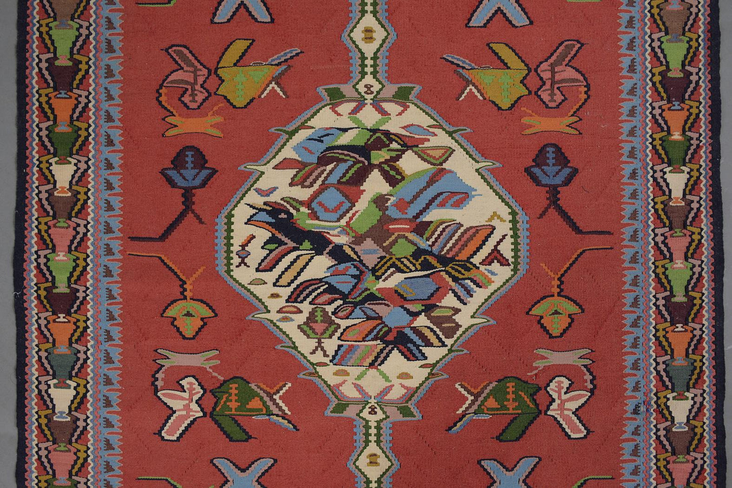 Antique Circa 1900 Handwoven Navajo Transitional Rug with Traditional Cross-Shape Pattern