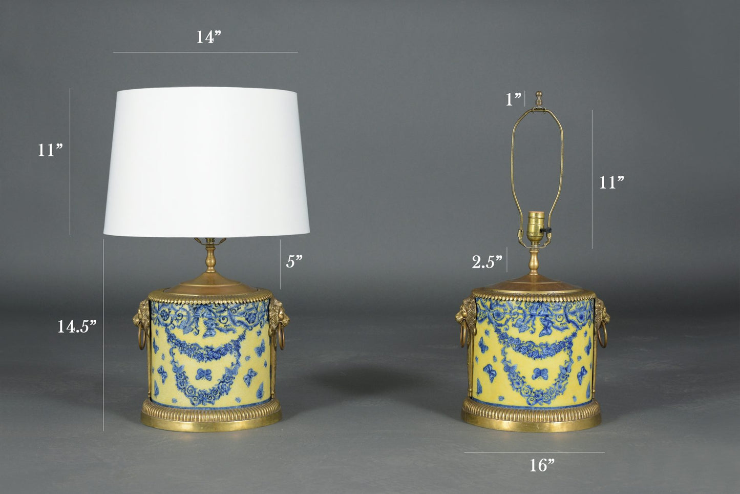 Pair of Chinese Porcelain Table Lamps