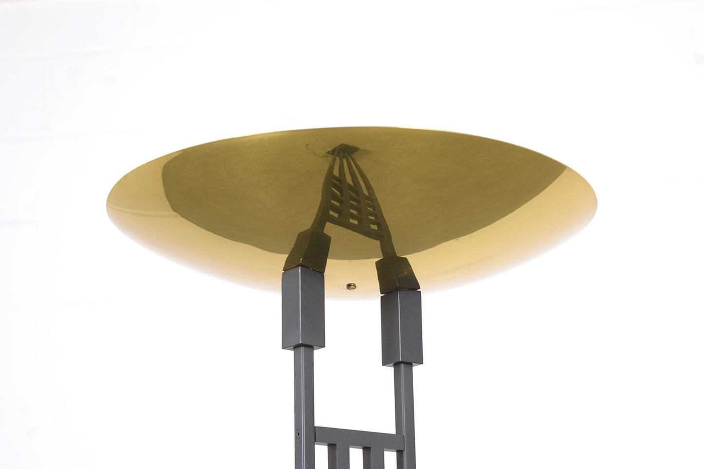 Pair of Vintage Mid-Century Modern Brass and Metal Floor Lamps