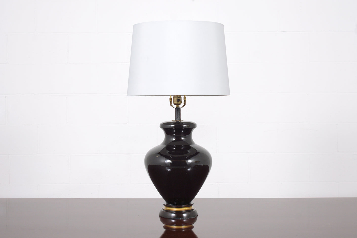 Hand-Painted Vintage Chinese Ceramic Table Lamp