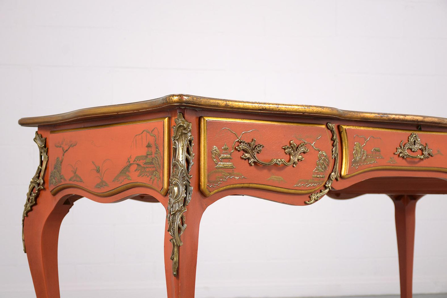 Vintage French Chinoiserie Style Desk