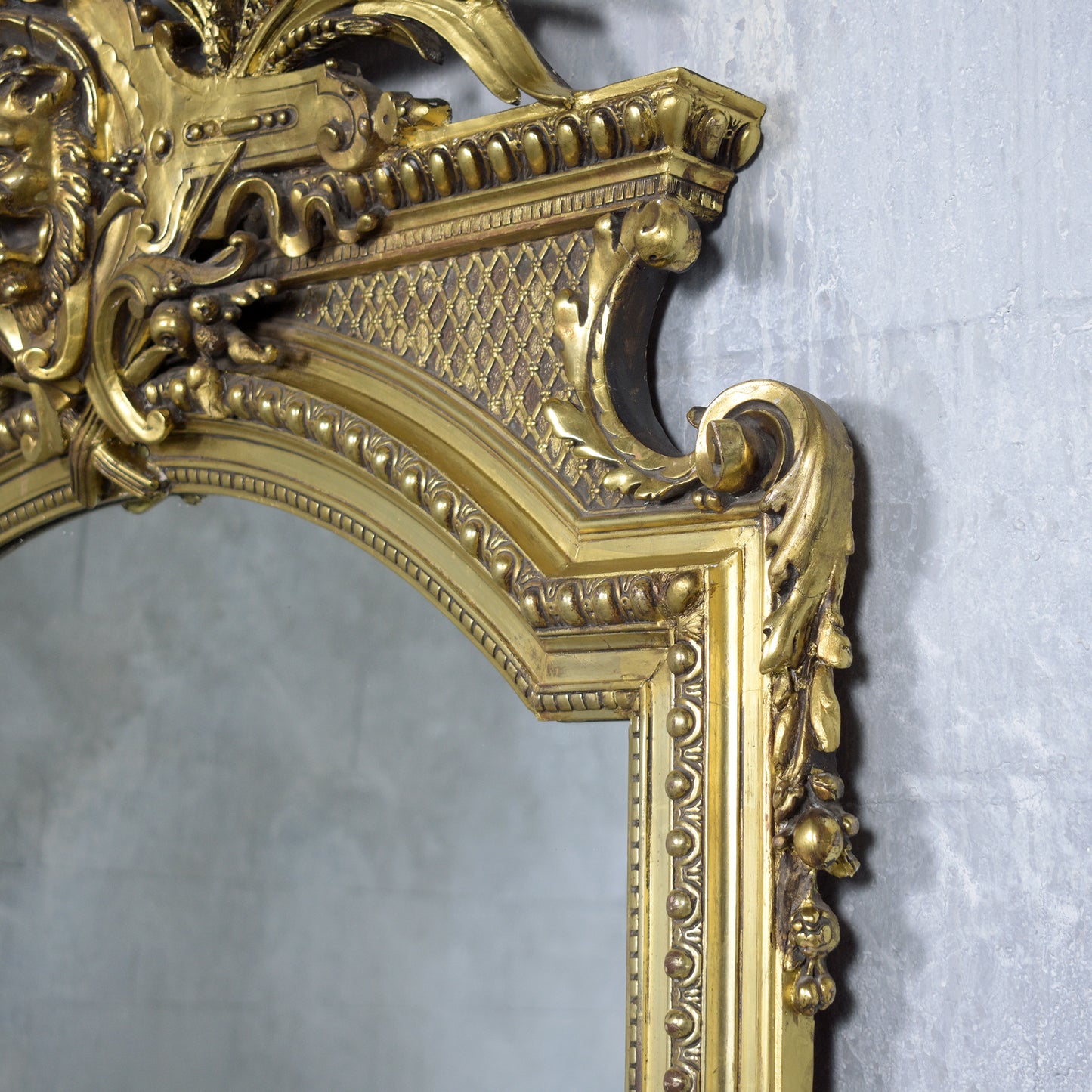 Late 19th-Century French Standing Mirror: A Masterpiece of Craftsmanship