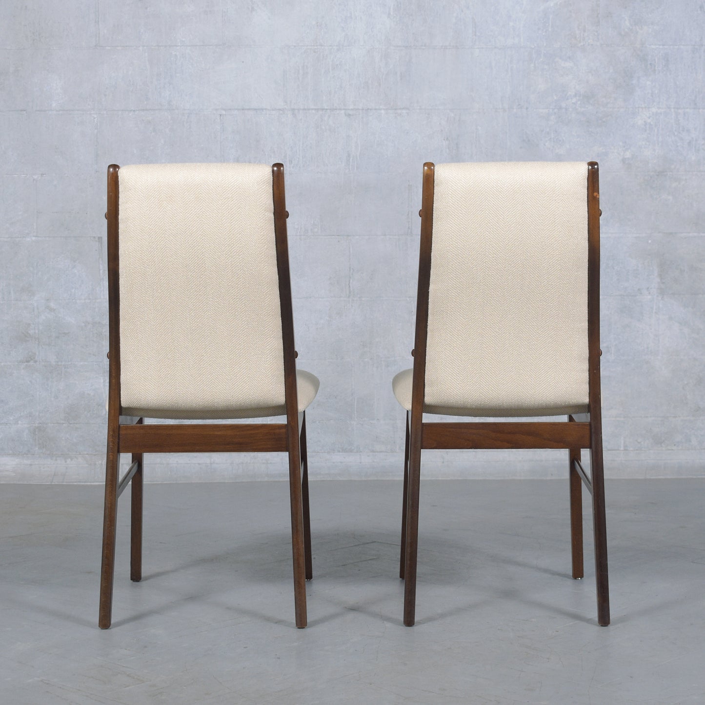 Restored Danish Modern Teak Dining Chairs: Sleek Elegance & Comfort