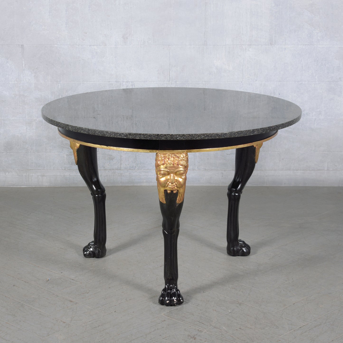 1960s Chinoiserie Style Mahogany Center Table with Marble Top