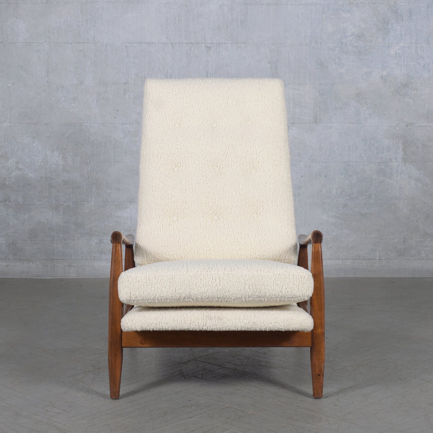 1960s Danish Modern Lounge Chair Walnut with New Upholstery