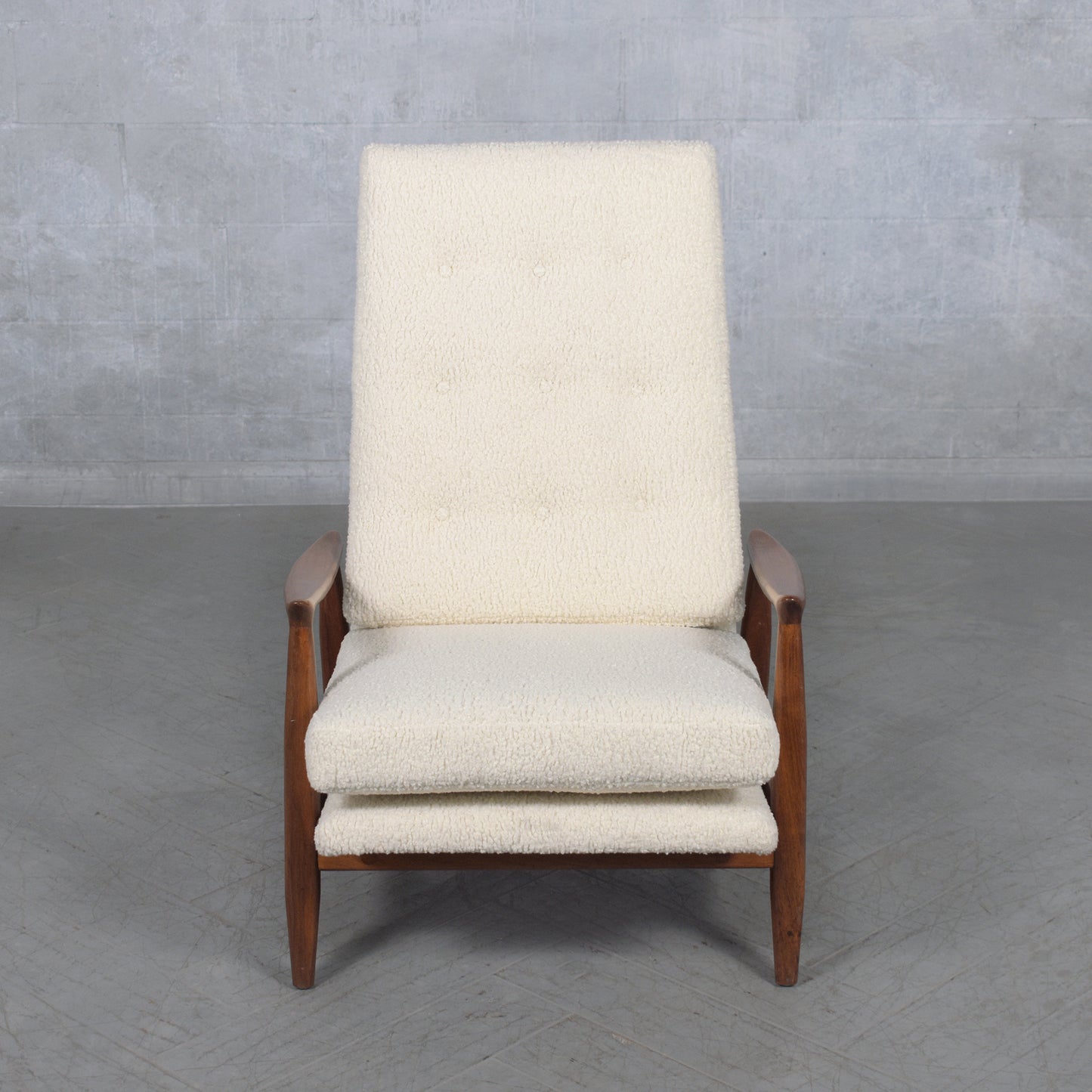 1960s Danish Modern Lounge Chair Walnut with New Upholstery