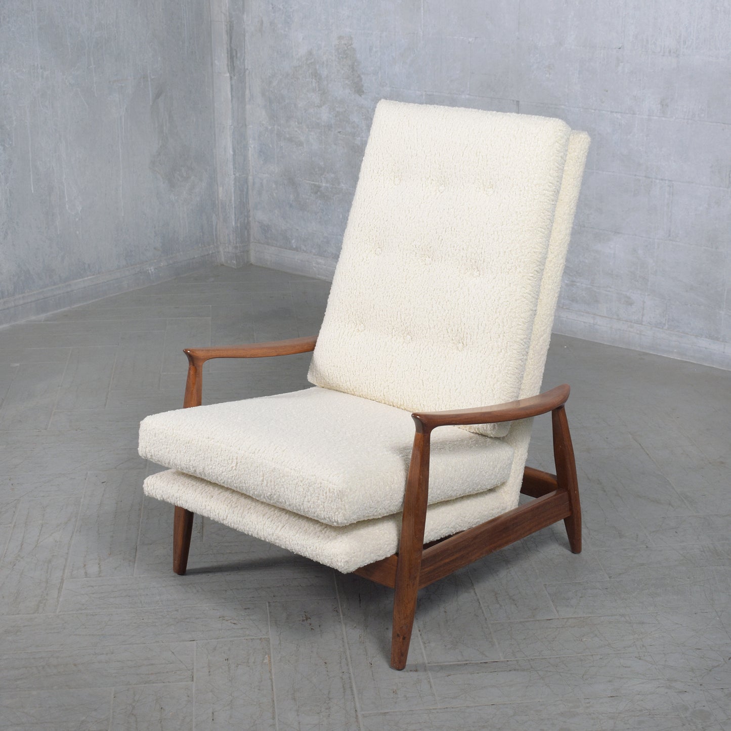 1960s Danish Modern Lounge Chair Walnut with New Upholstery