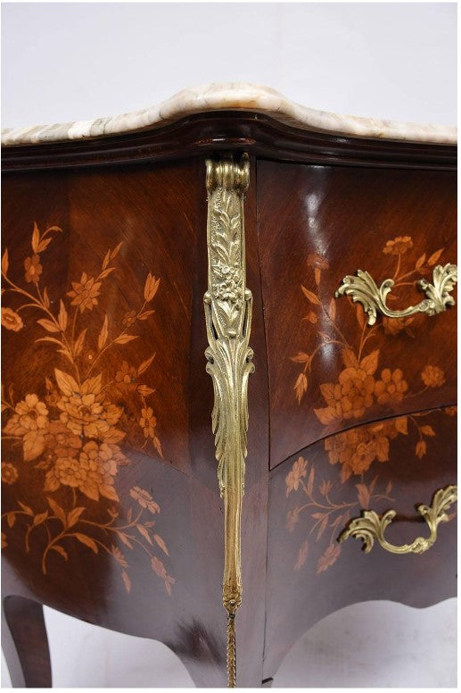 Antique Louis XV-Style Commode: Timeless Elegance Meets Modern Restoration
