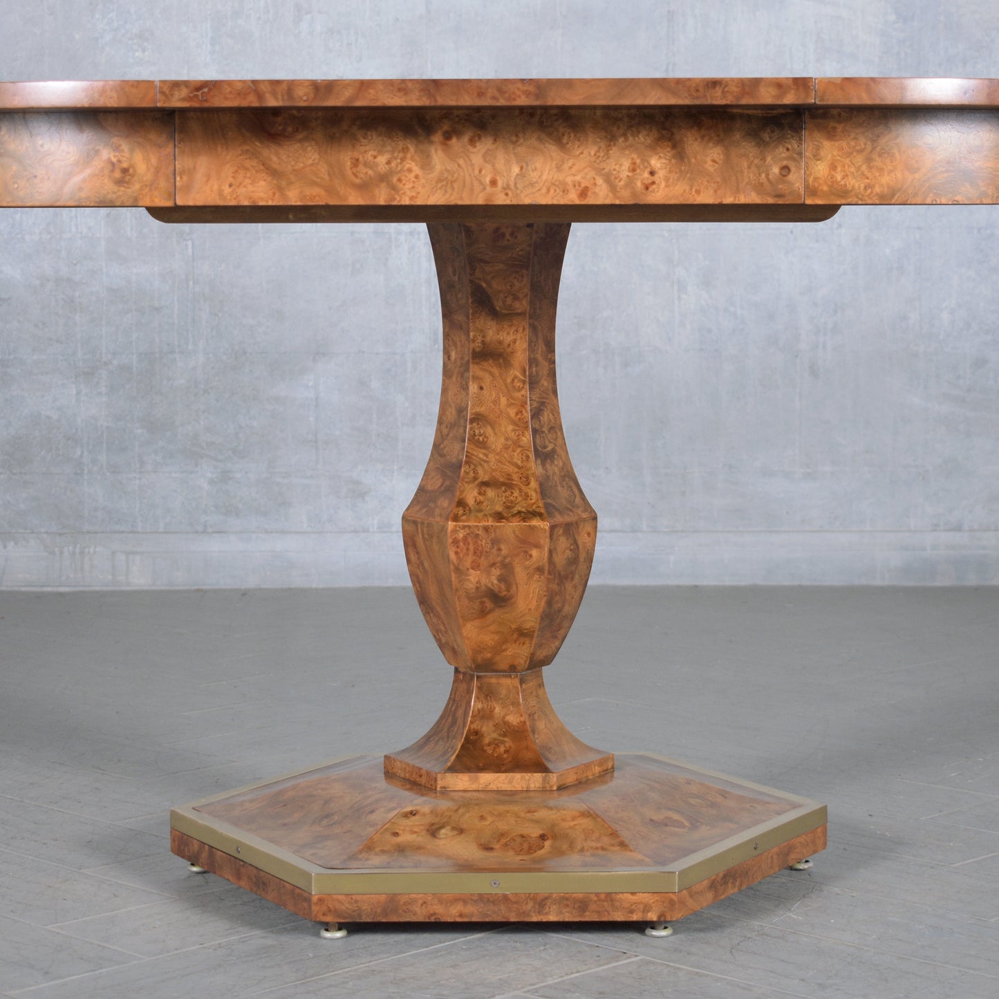 Vintage 1960s Walnut Burl Extendable Dining Table - Expertly Crafted & Restored