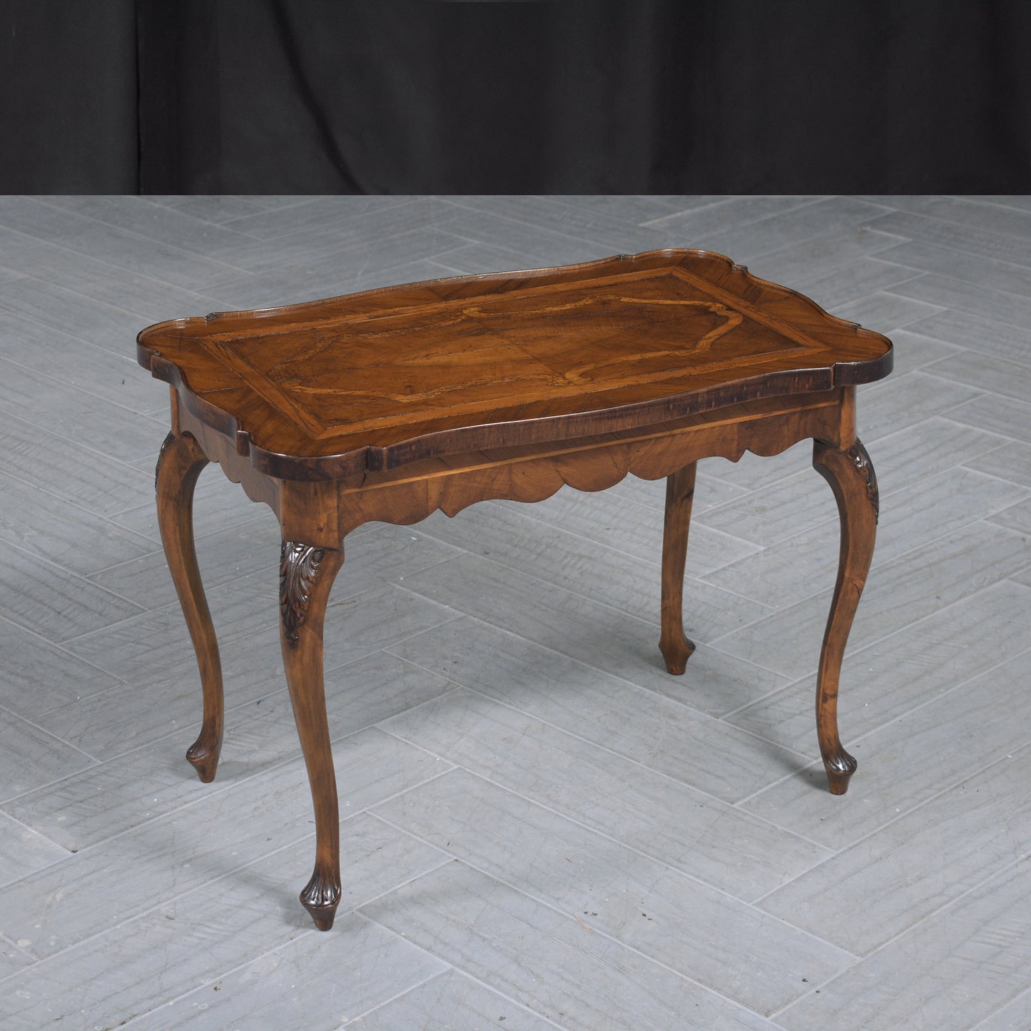 Late 19th-Century English Walnut Side Table