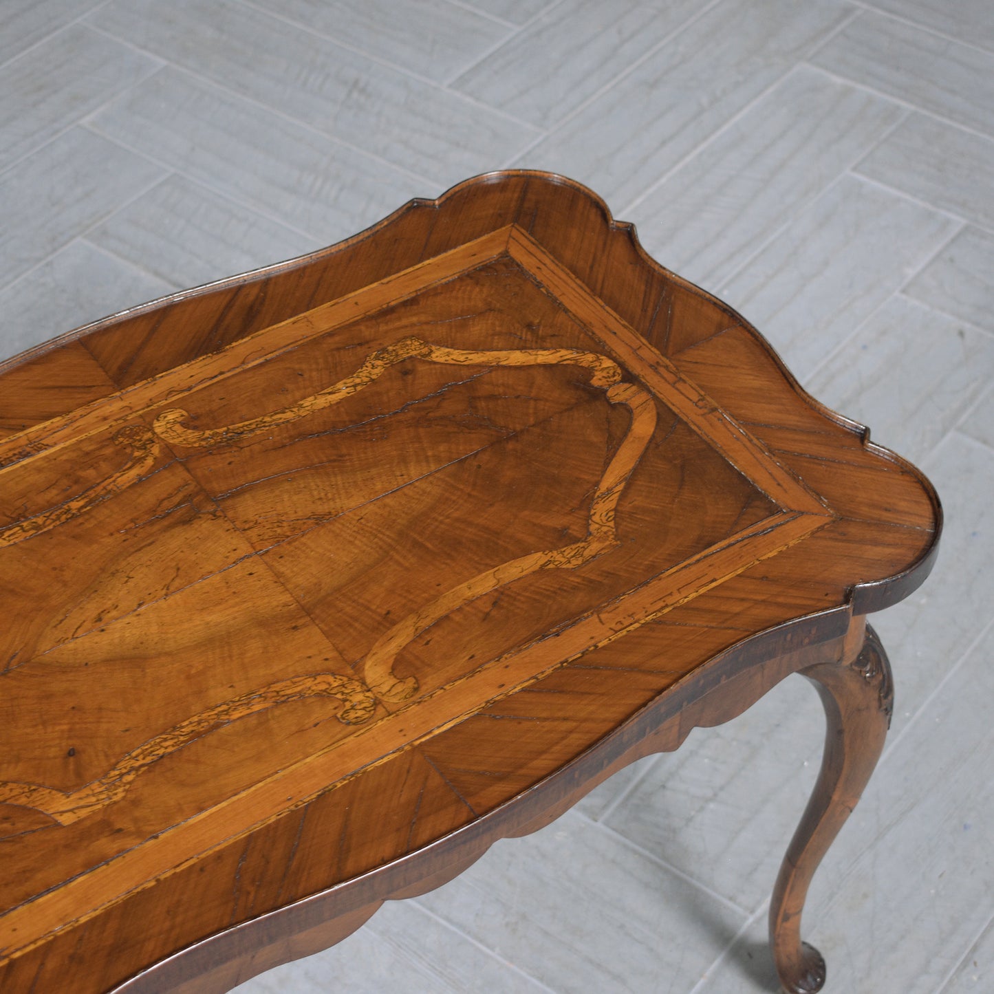 Late 19th-Century English Walnut Side Table