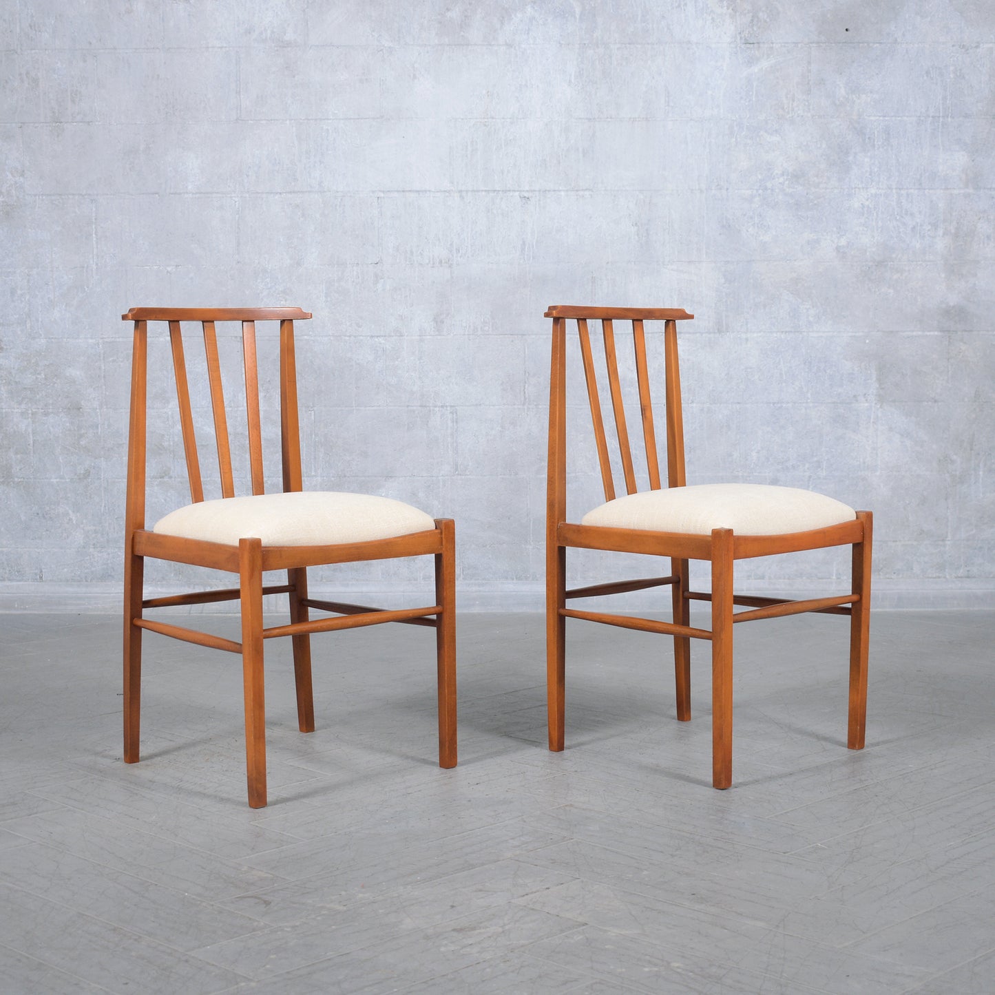 Eight 1960s Hand-Crafted Solid Maple Wood Mid Century Modern Dining Chairs