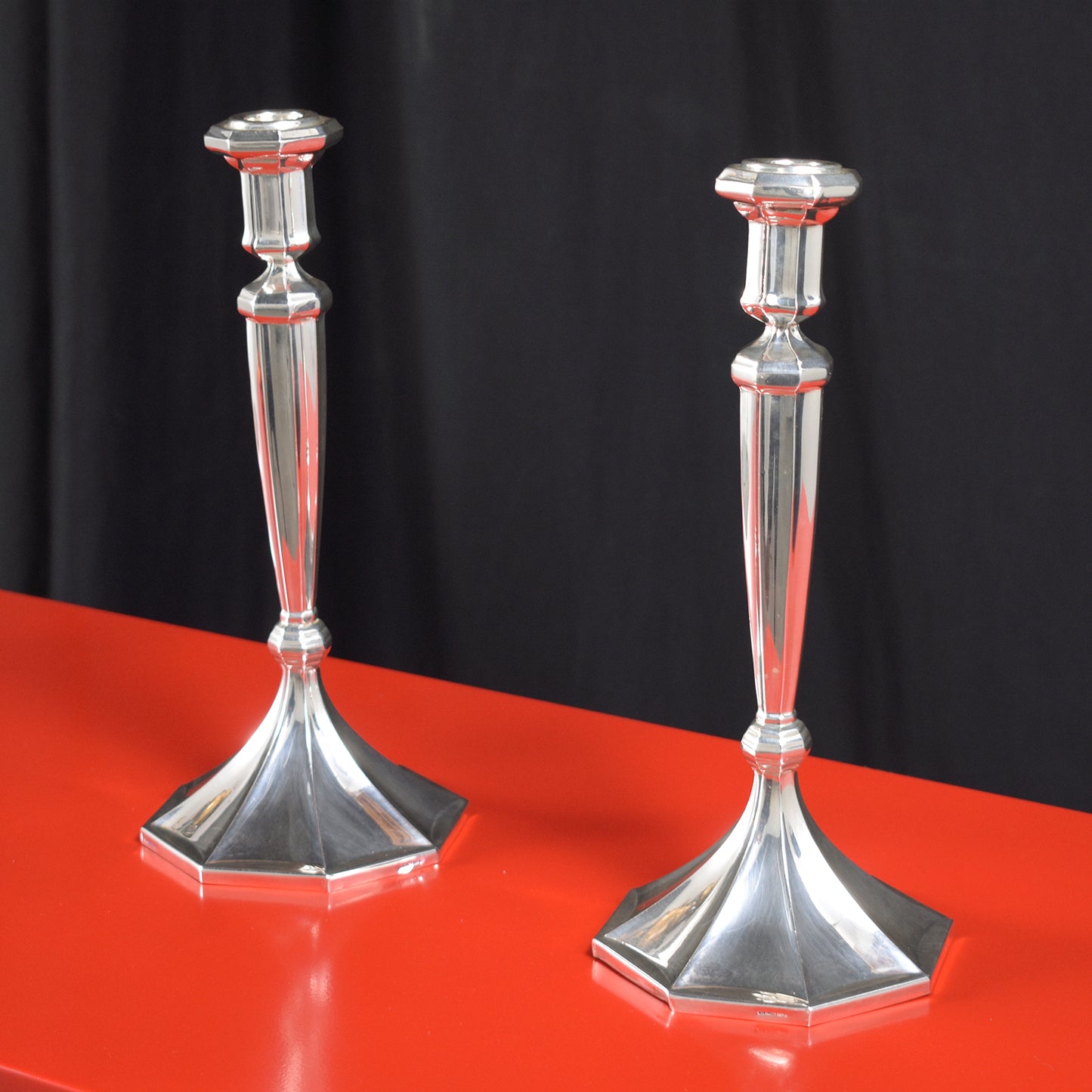 Pair of 925 Sterling Silver Candlesticks