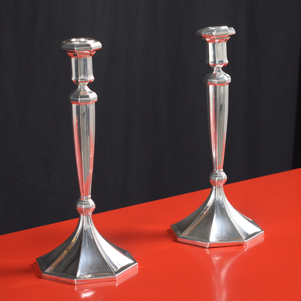 Pair of 925 Sterling Silver Candlesticks