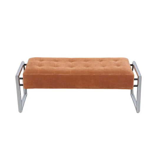 Mid-century Modern Mohair Upholstery Bench