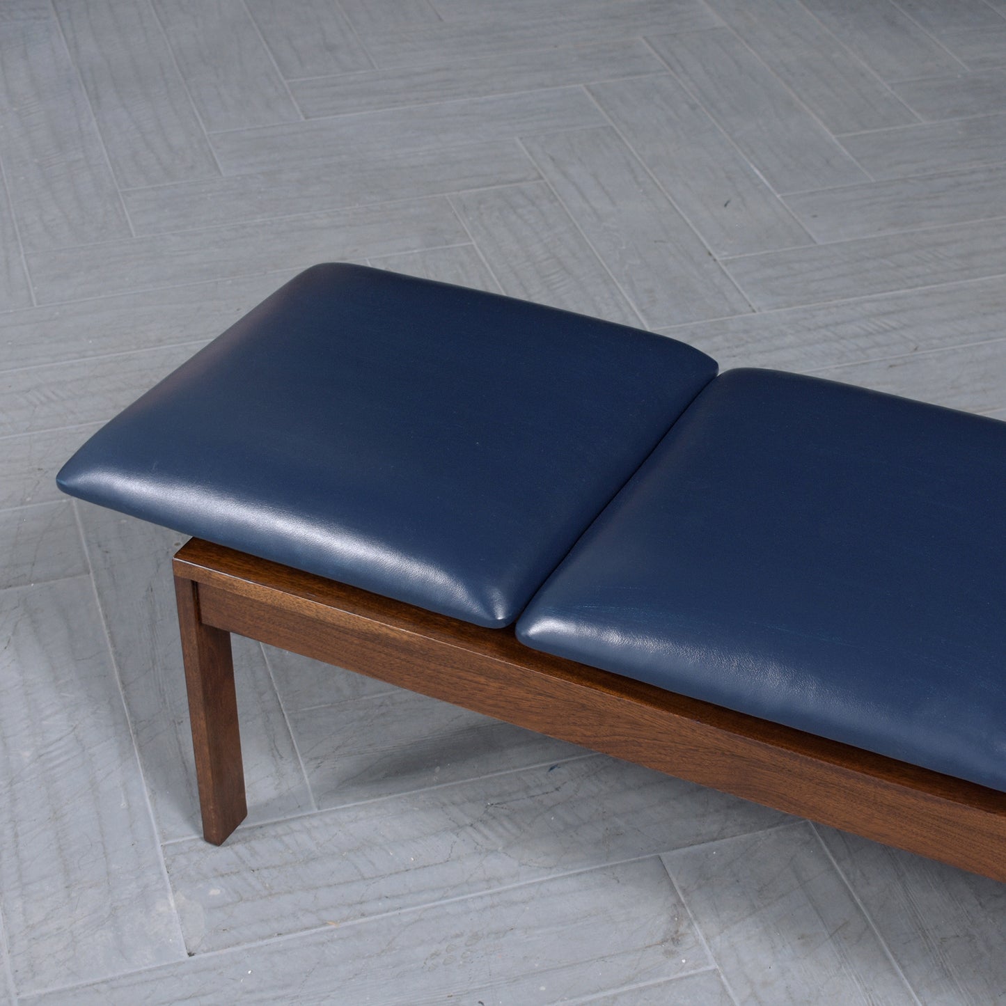 Restored Mid-Century 1960s Brown Saltman Walnut Bench