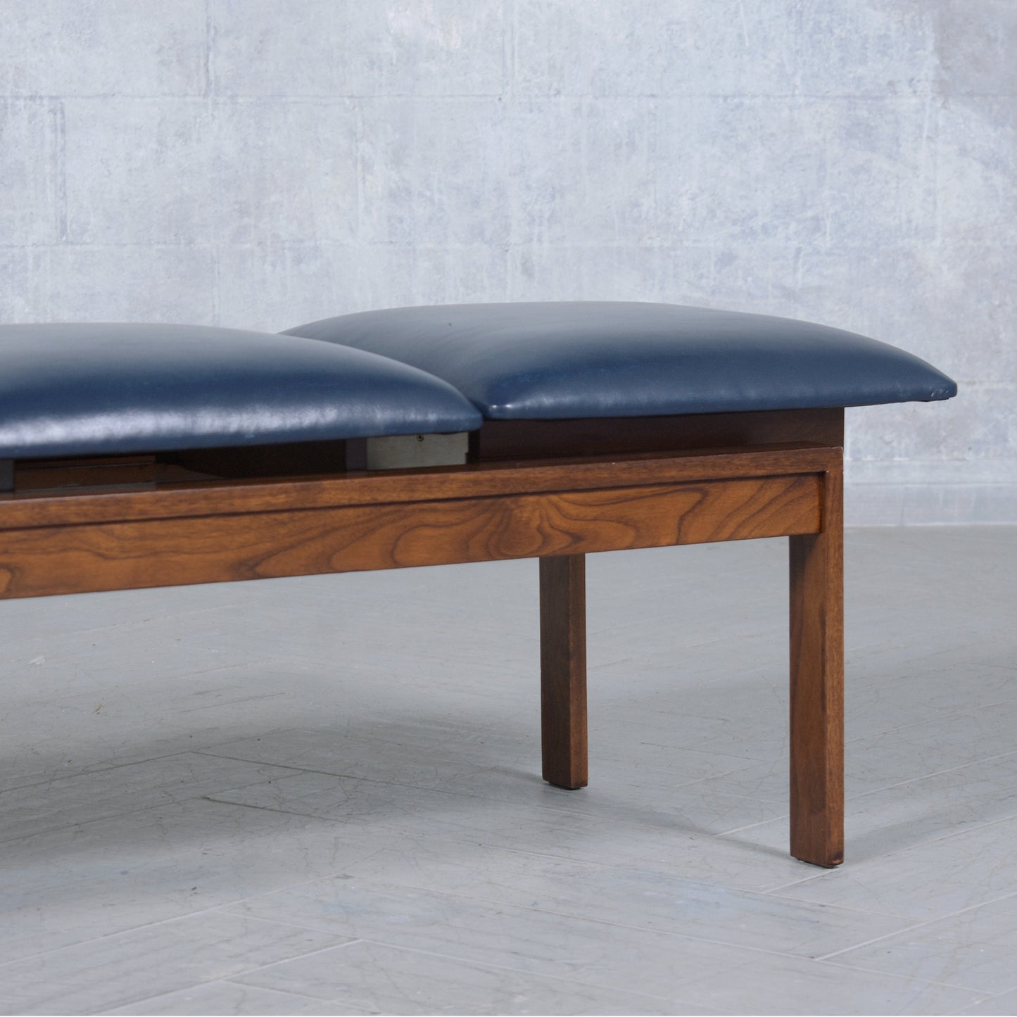 Restored Mid-Century 1960s Brown Saltman Walnut Bench