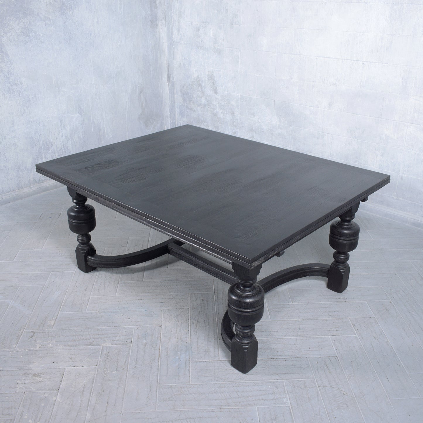 Spanish Colonial Ebonized Extendable Table