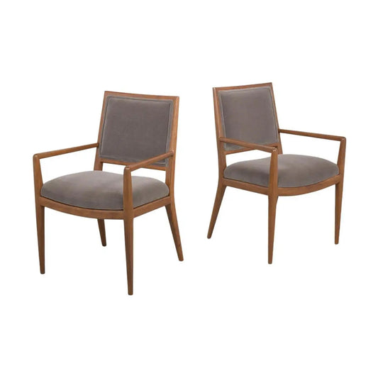 Pair of Vintage Upholstery Mid-Century Modern Armchairs