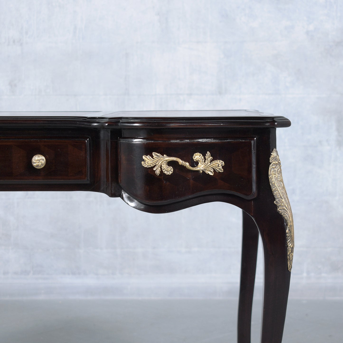 Exquisite Louis XV-Style Mahogany Writing Desk