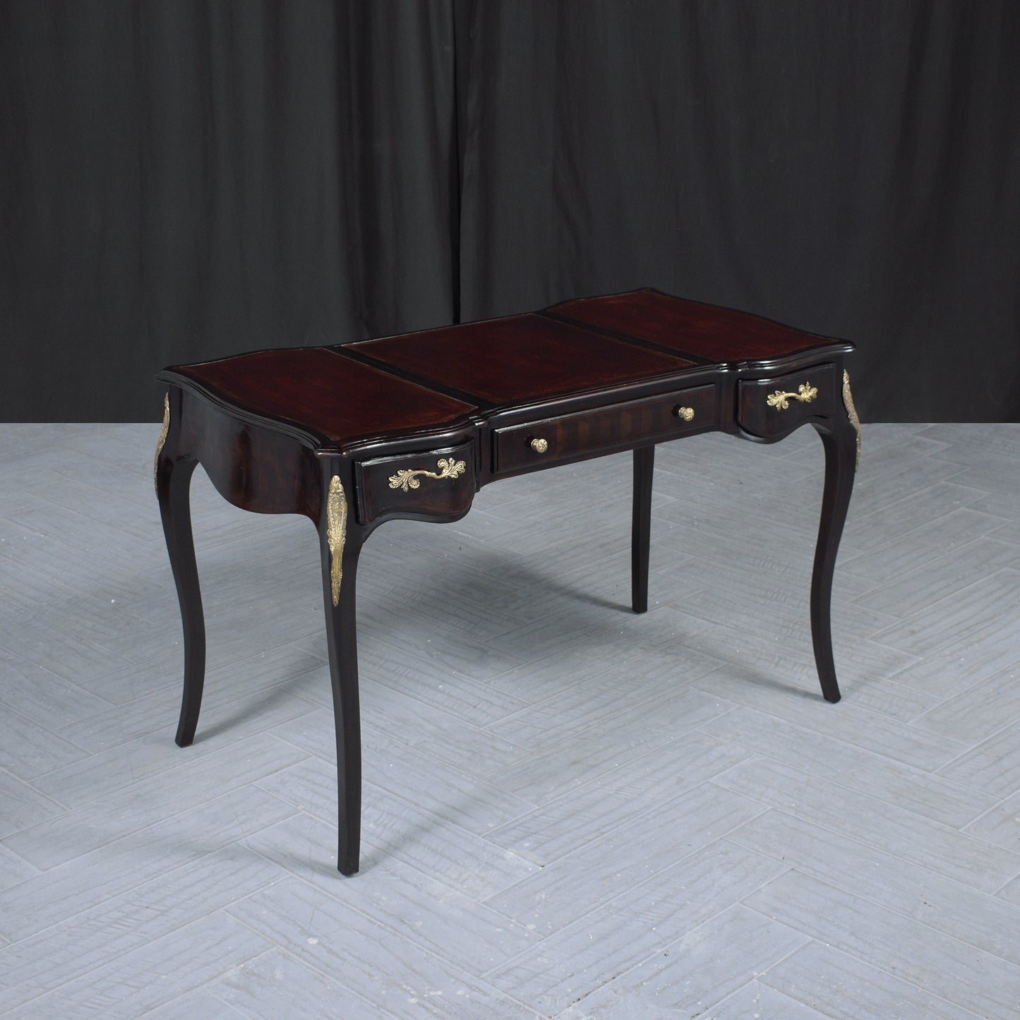 Exquisite Louis XV-Style Mahogany Writing Desk