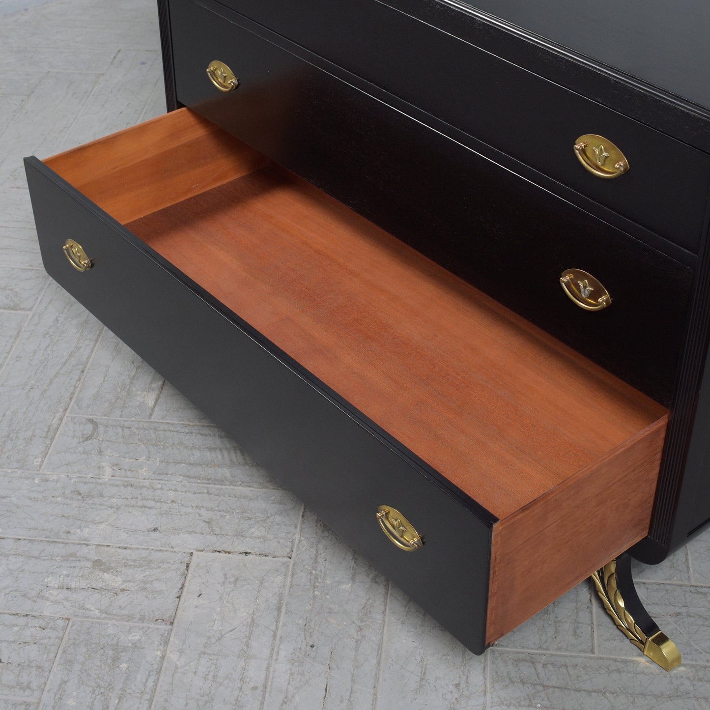 Antique Empire Ebonized Dresser: Timeless Craftsmanship Meets Modern Elegance