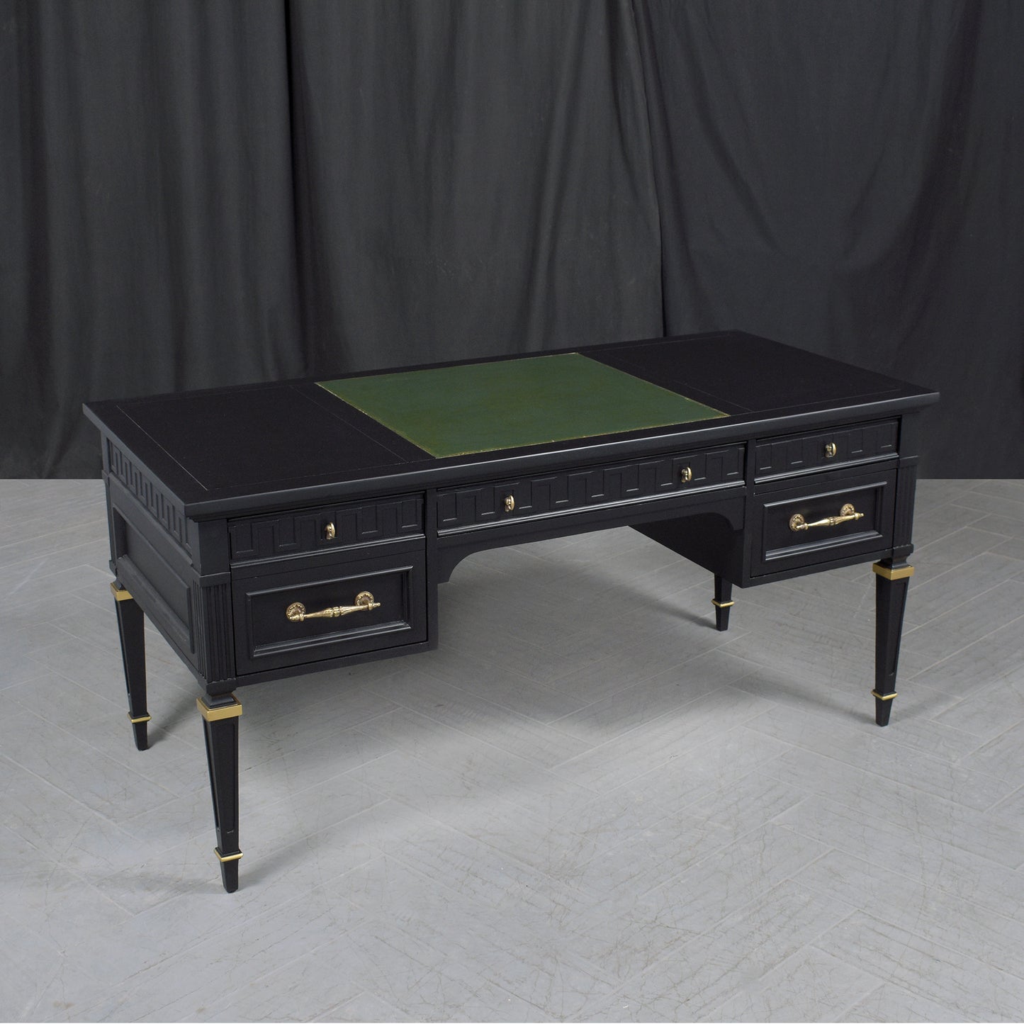 Restored 1950s Hollywood Regency-Style Executive Desk