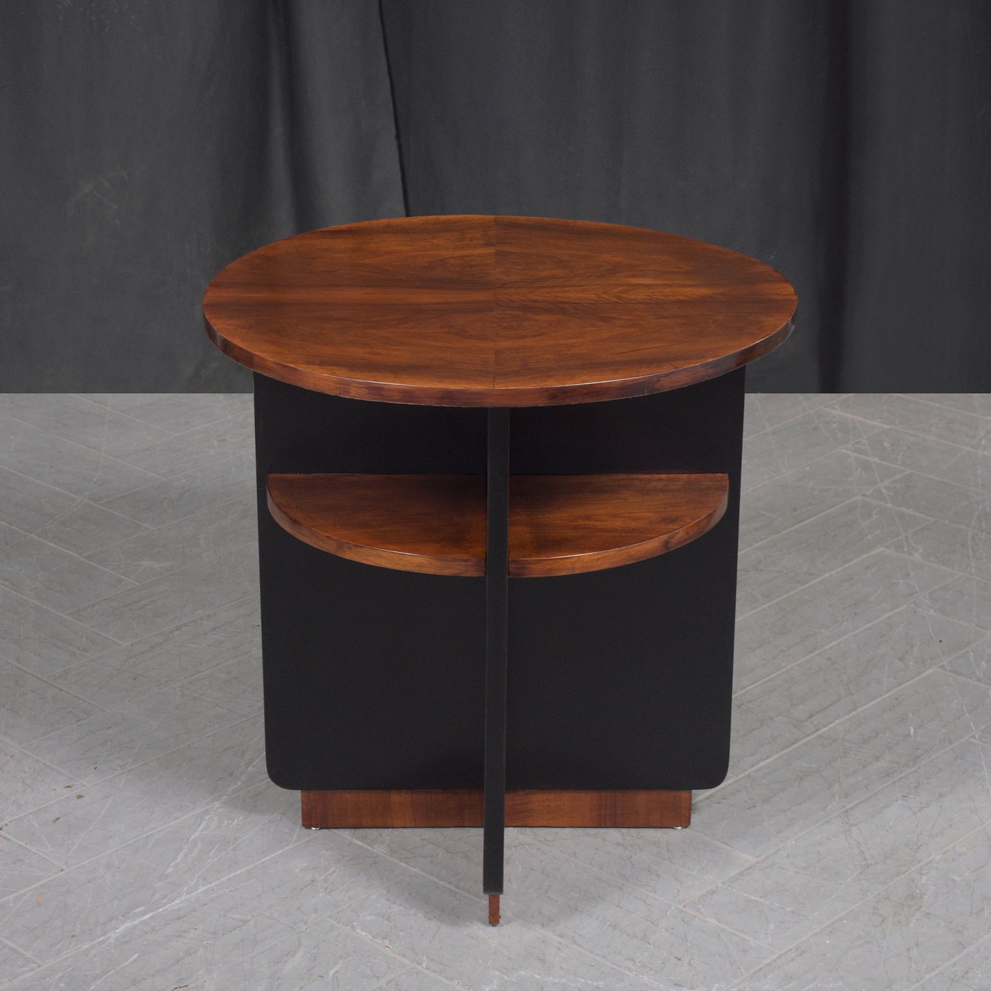 Elegant 1950s French Art Deco Mahogany Side Table