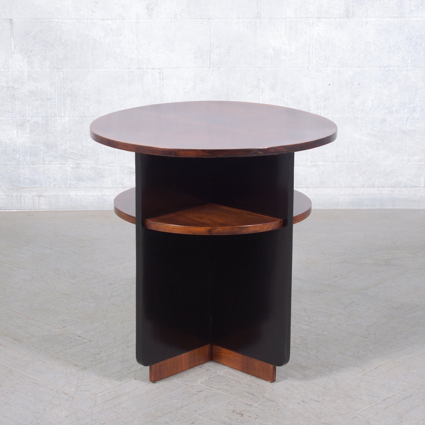 Elegant 1950s French Art Deco Mahogany Side Table