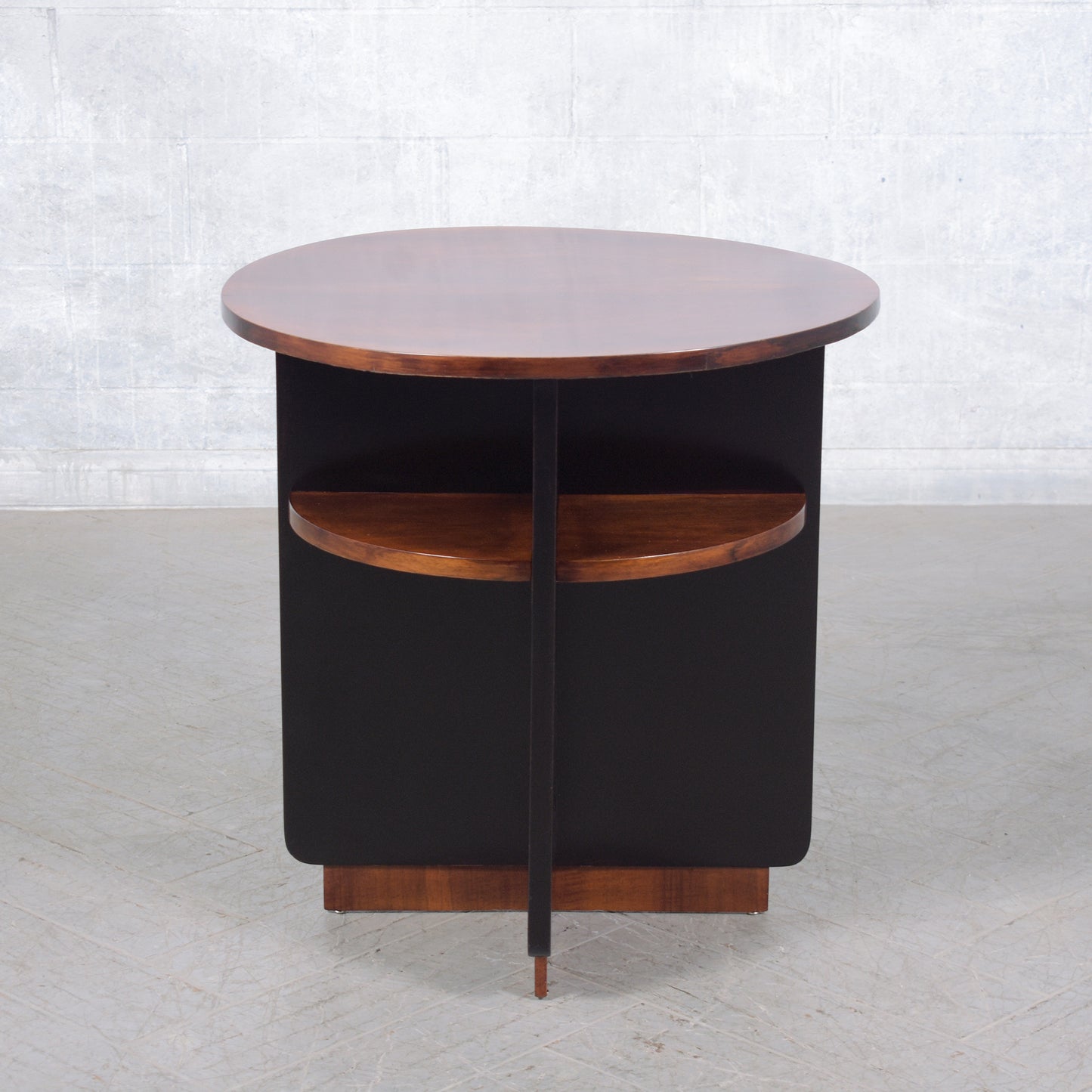 Elegant 1950s French Art Deco Mahogany Side Table