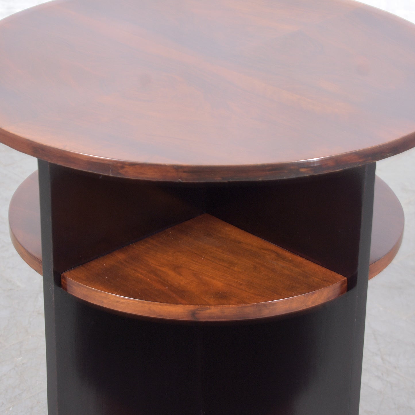 Elegant 1950s French Art Deco Mahogany Side Table