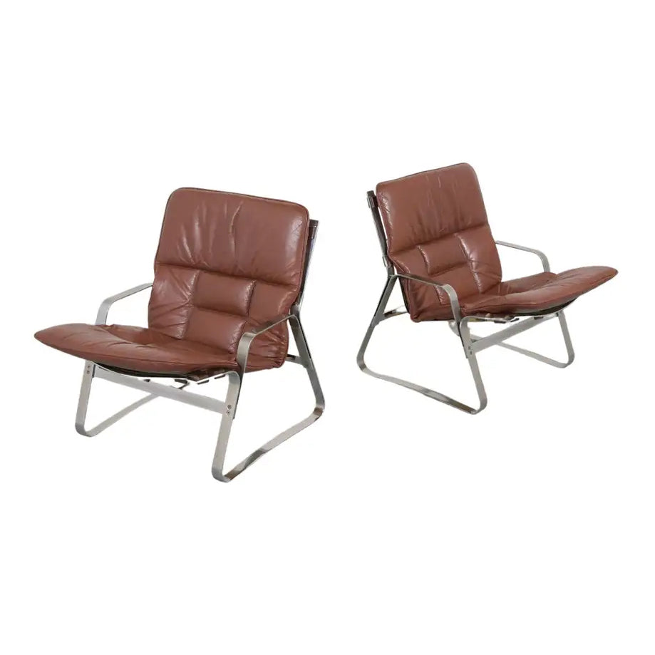 Pair of Elsa & Nordahl Solheim Lounge Chairs