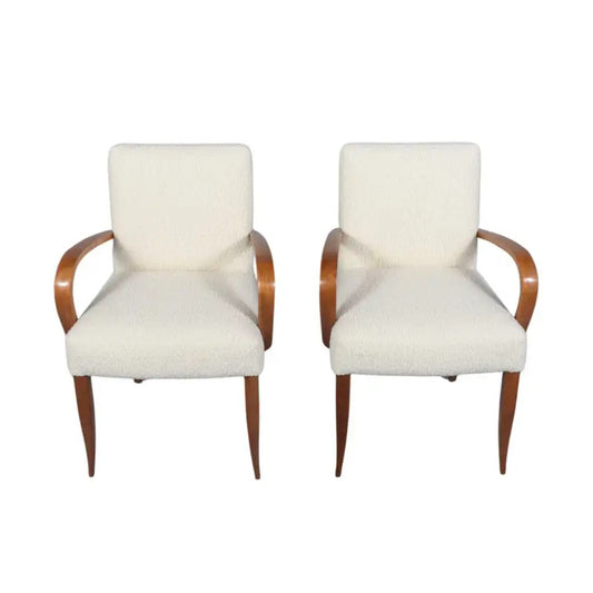 Refined Mid-Century Walnut Armchairs: A Touch of Elegance & Modern Design