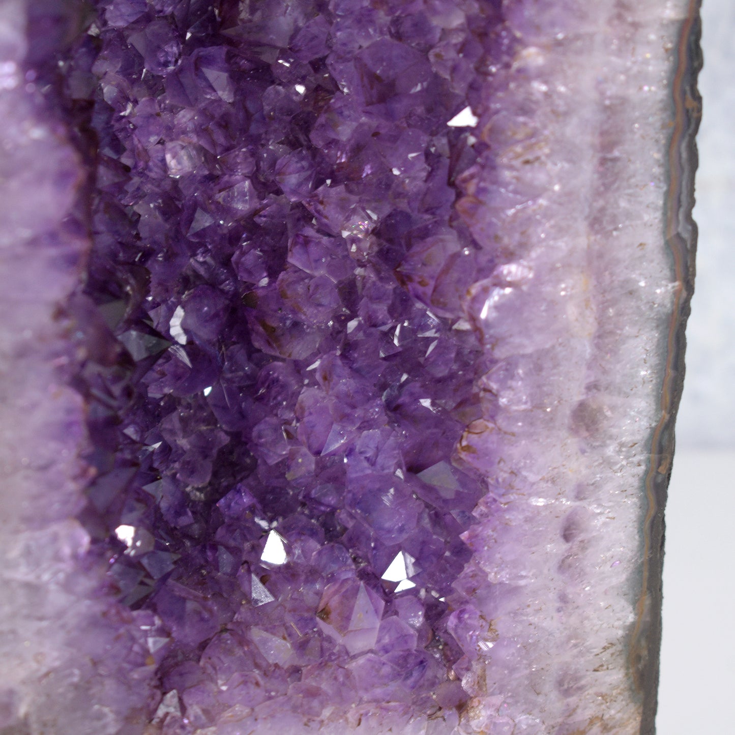 Pair of genuine Amethyst Cluster Geodes from Brazil