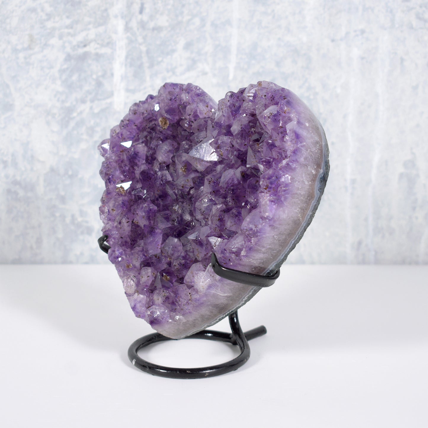 Cherished Heart-Shaped Amethyst Crystal