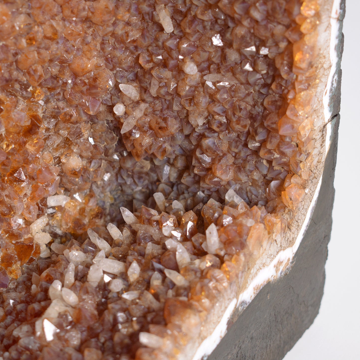 Elegant Citrine and Geode Crystal Accent Piece