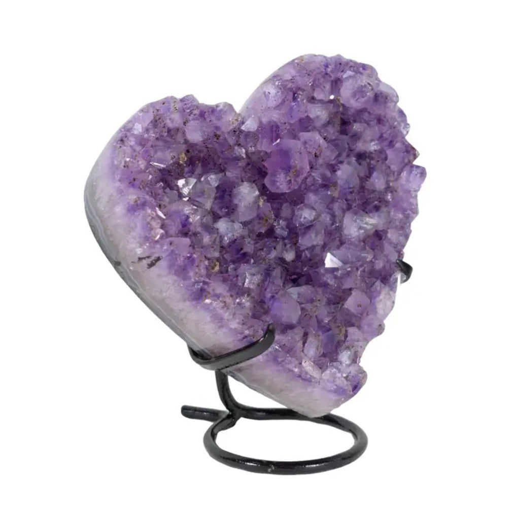 Cherished Heart-Shaped Amethyst Crystal