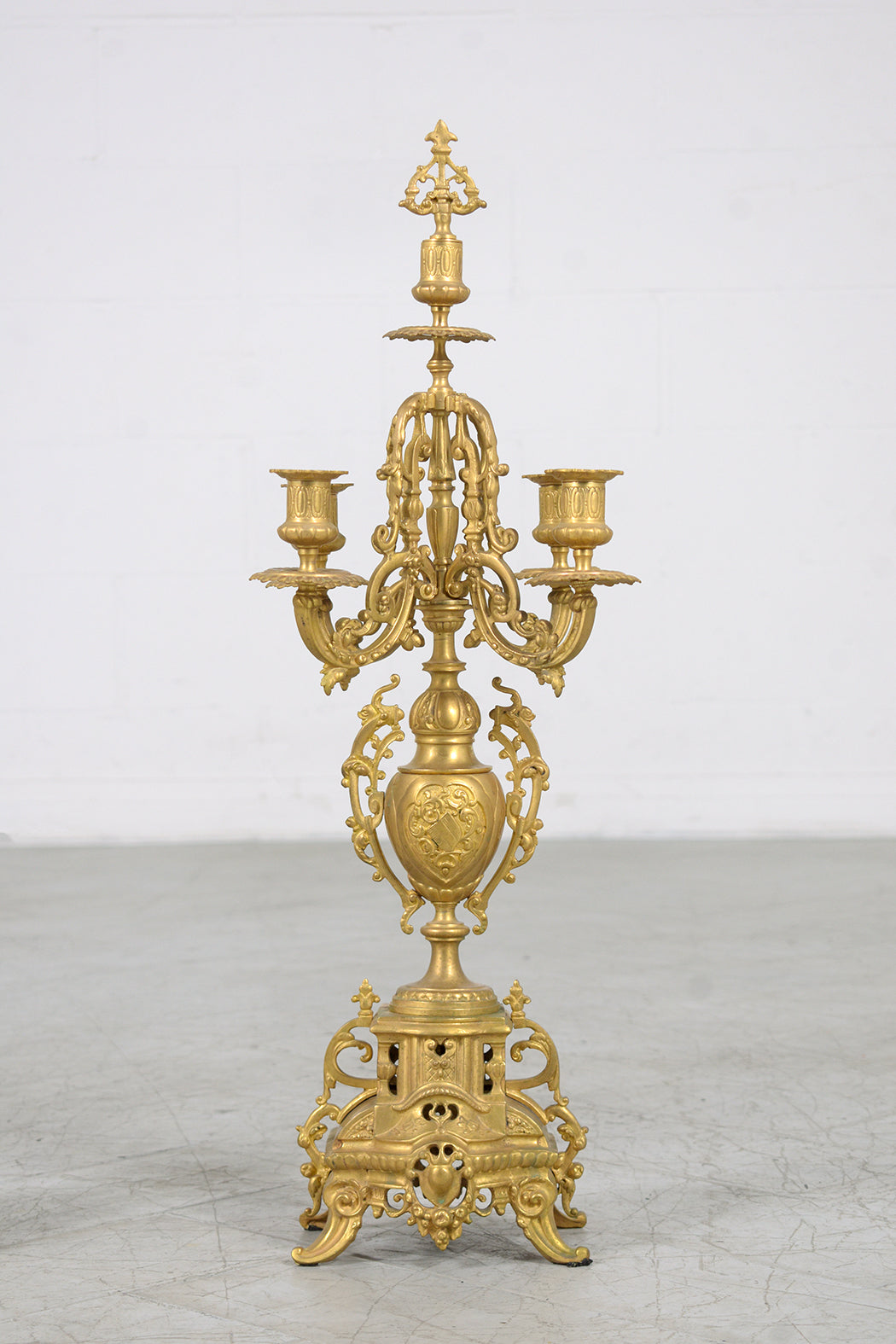 Pair of French Antique Ormolu Candleholder