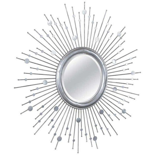 Mid-Century Modern Sunburst Wall Mirror