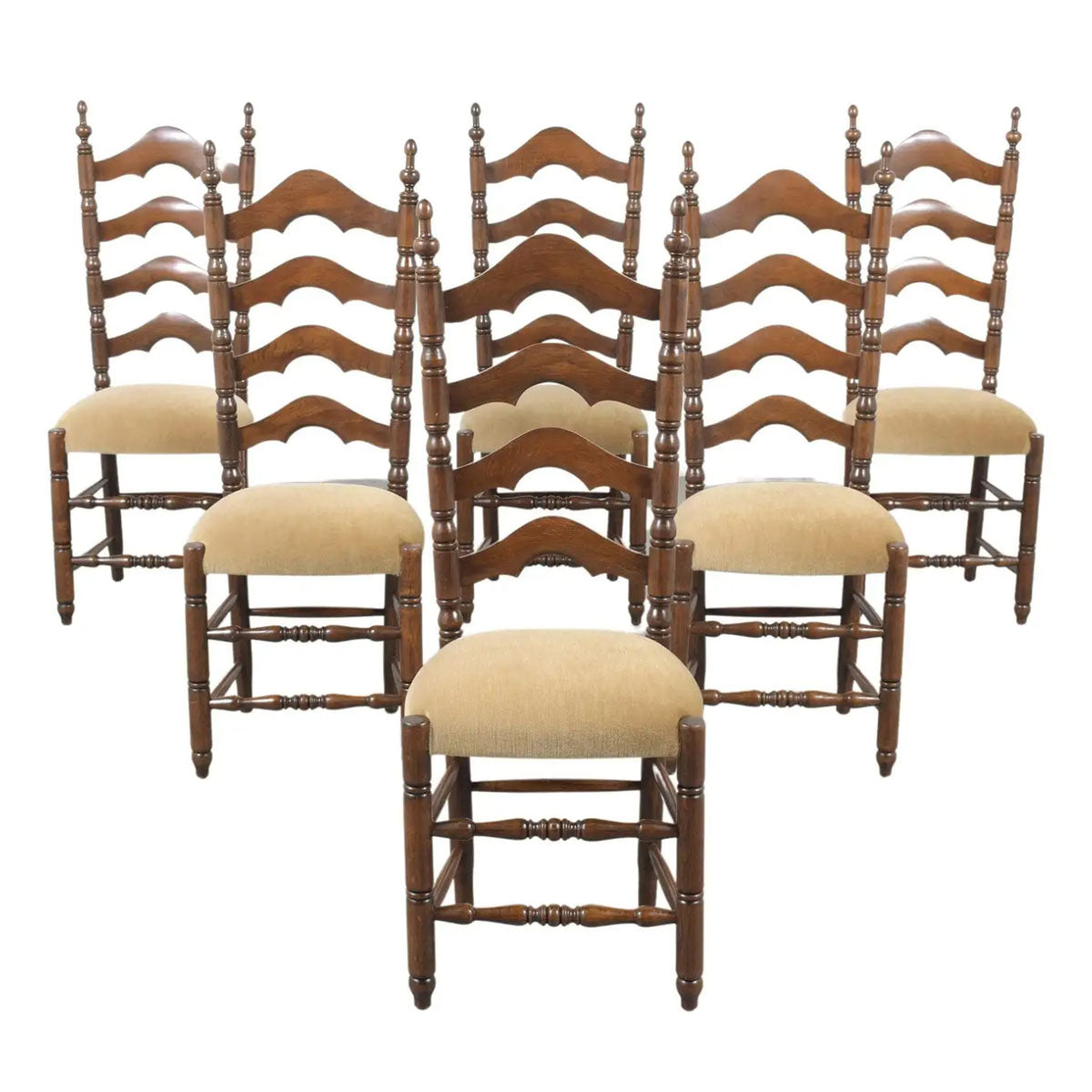 Set of Six 1900s French Provincial Dining Chairs