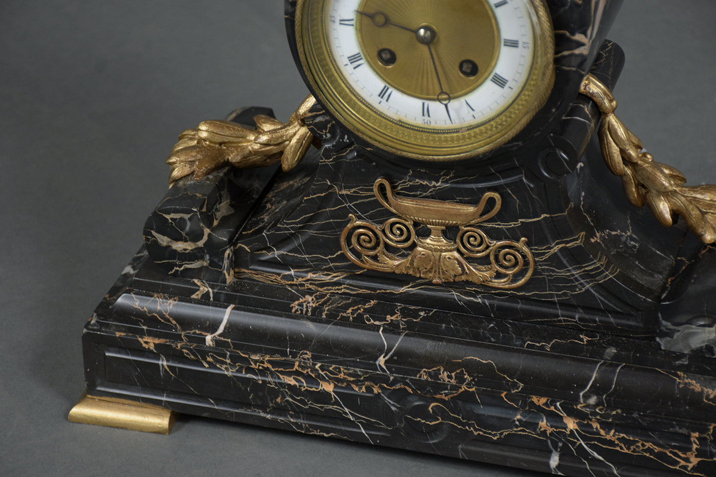 19th Century Brass Mounted Mantle Clock