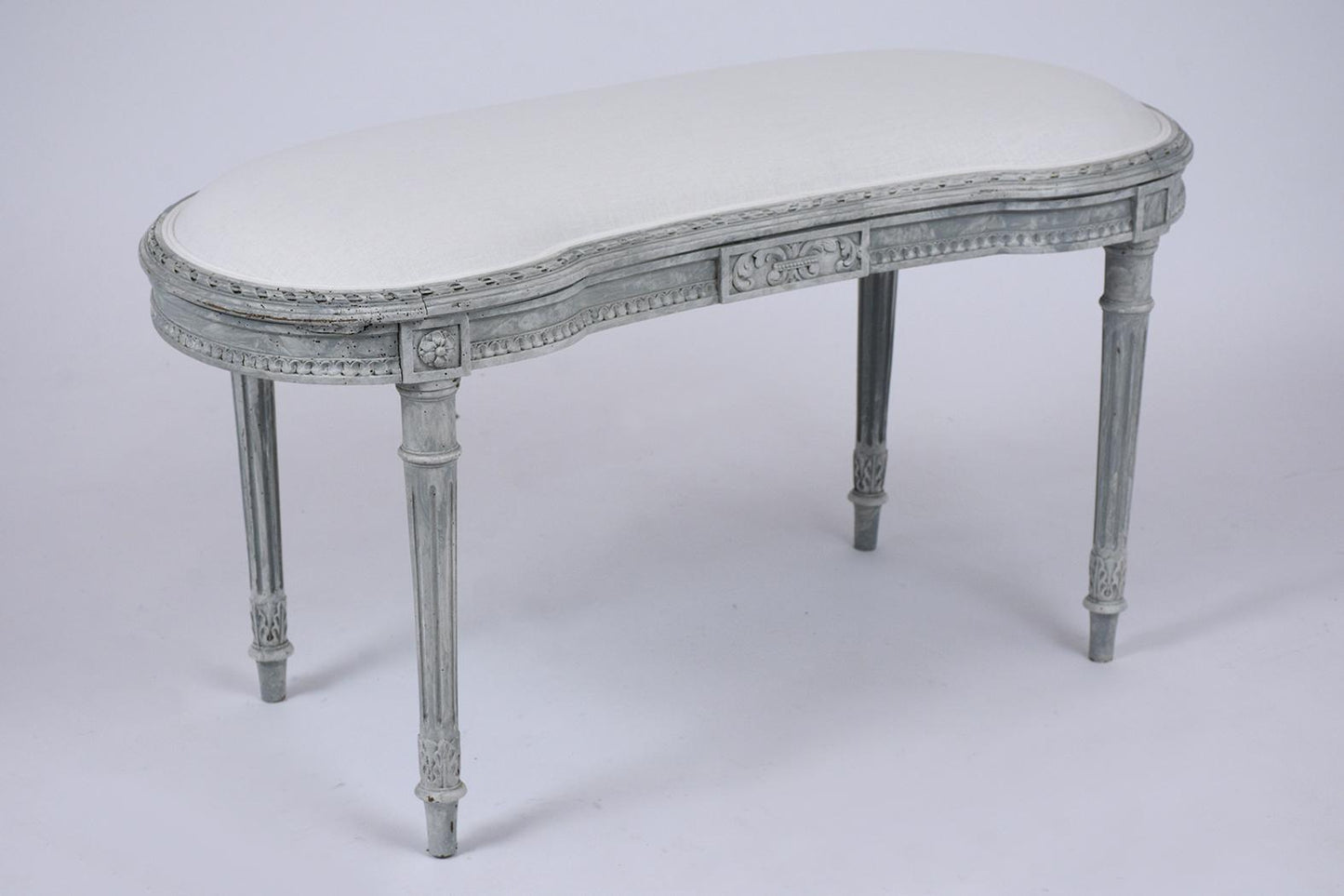 Antique French Painted Louis XVI Bench