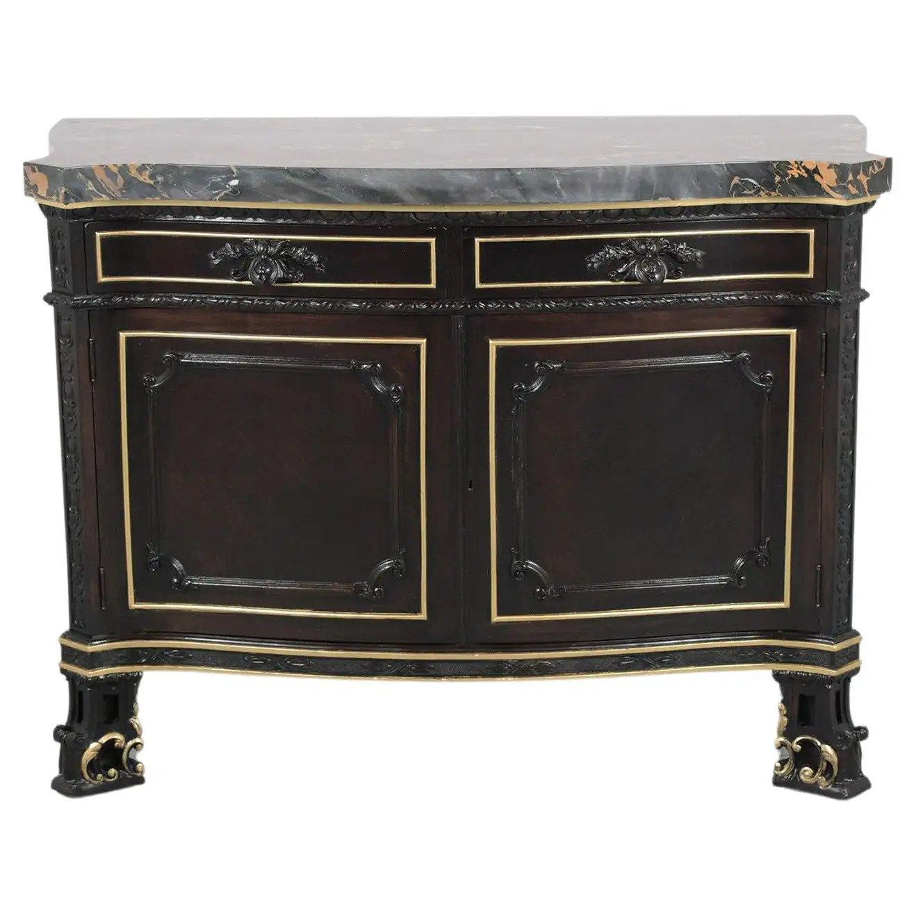 Antique Louis XVI Marble Top Commode